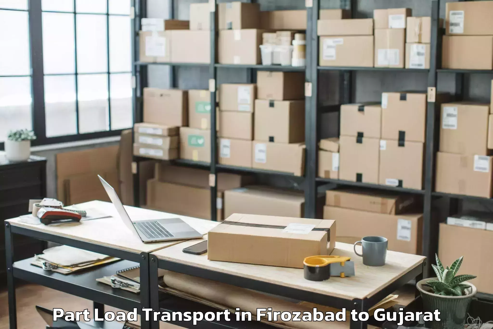 Reliable Firozabad to Shihori Part Load Transport